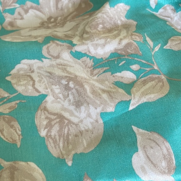 Jessica Howard Turquoise White Taupe Belted Fit And Flare Swing Dress - Picture 15 of 16